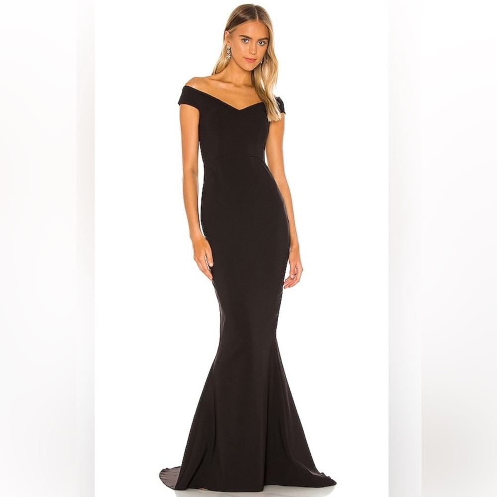 Nookie Black Off-Shoulder Gown
